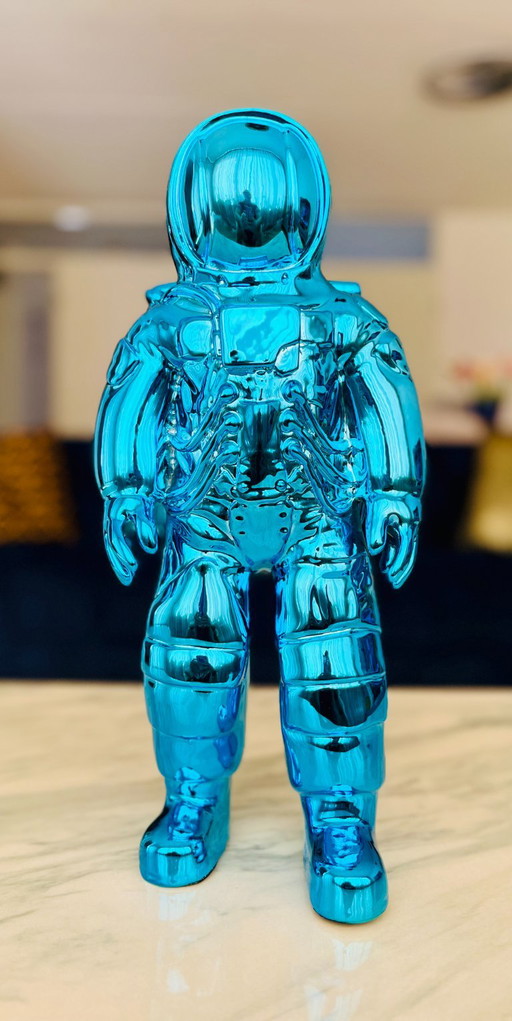 Big Astronaut Sculpture Popart Pop Art Luxury Money Statue Unique Blue New Decor – beeldhouwkunst, Other (photo 2 of 5)