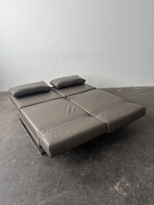 Franz Fertig designer sofa bed leather couch