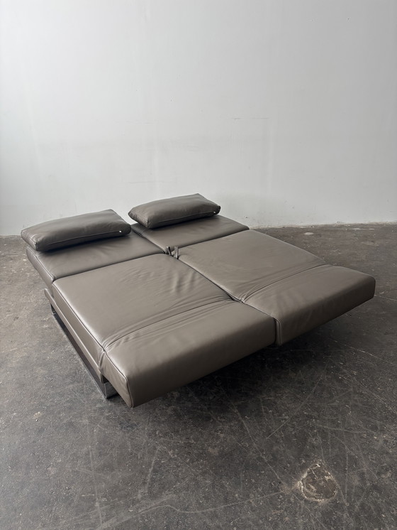 Image 1 of Franz Fertig designer sofa bed leather couch