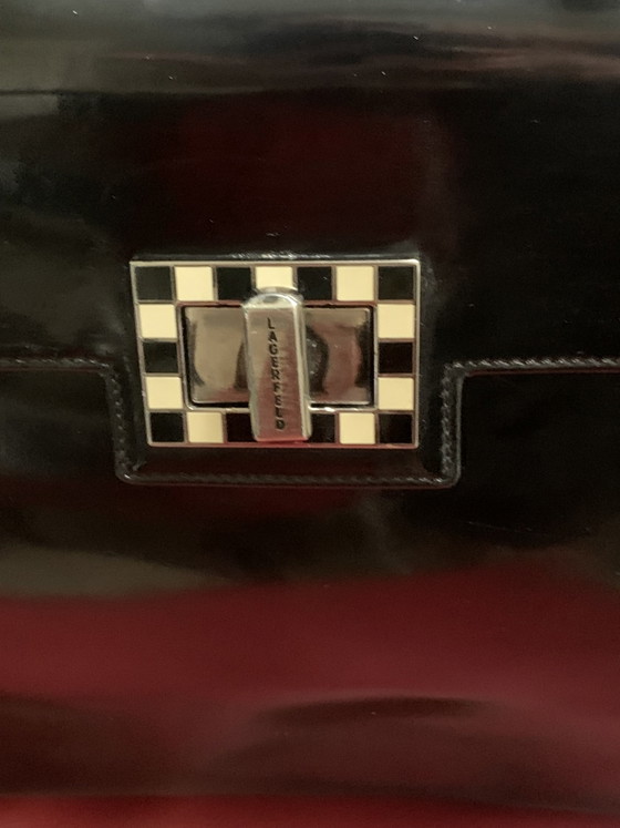 Rara borsa a trapezio vintage di Karl Lagerfeld (anni '90) – Articolo d'archivio e da collezione (photo 8 of 15)