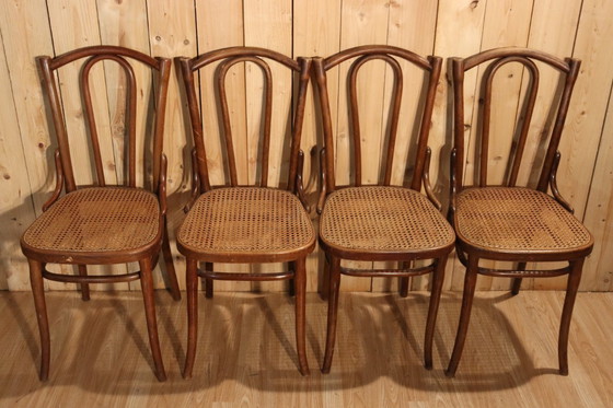 Image 1 of Series x8 bistro chairs no. 56 by Thonet 1904