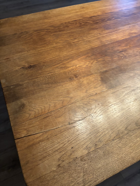 Image 1 of Antique solid oak monastery table table antique oak dining table