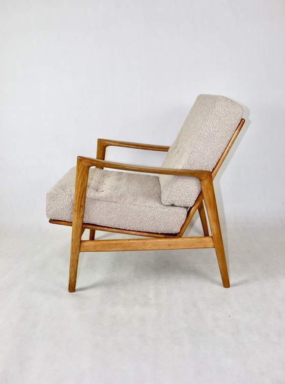 Image 1 of Sillón de roble Stefan beige polaco, década de 1970