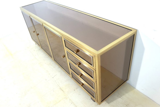 Rare 1970s Michel Pigneres Sideboard / Credenza – France – L'Angolo Metallarte Roma, Brass (photo 7 of 12)