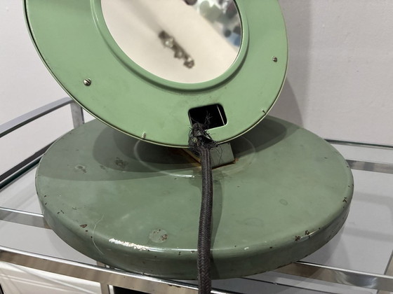 Lampada al quarzo Hanau S 100 prebellica, epoca Bauhaus, anni '20-'30, Lampade da tavolo, Metallo, Verde (foto 4 di 8)