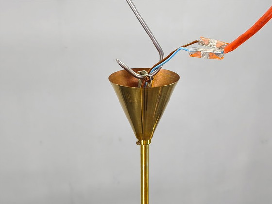 Image 1 of Italiaanse messing Sputnik-kroonluchter in Stilnovo-stijl, jaren 70