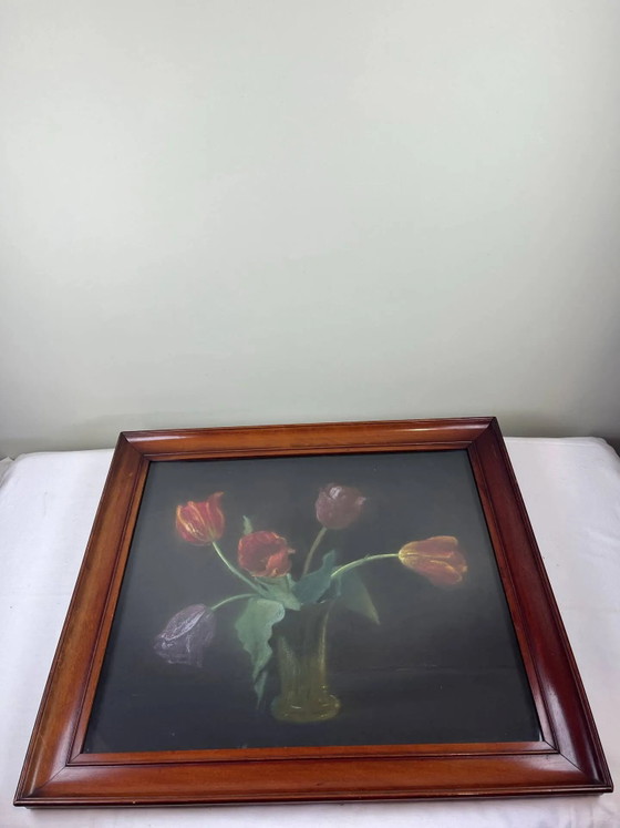 Mazzo di tulipani – Dipinti e disegni, Legno, Vetro (photo 9 of 9)