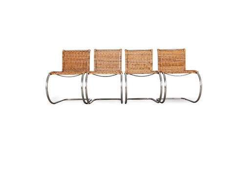 Set di 4 sedie Mies van der Rohe MR10 e sedie a sbalzo Tecta B42