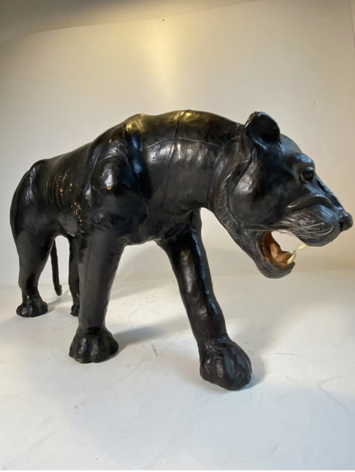 Originele XXL Decoratieve Lederen Panter van Liberty of London, jaren 70 – decoratieve objecten, Leather (photo 2 of 11)