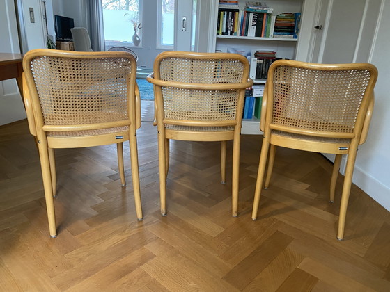 Three Thonet Chairs From The 90s – Dining chairs, Wood, Rattan (photo 3 of 10)