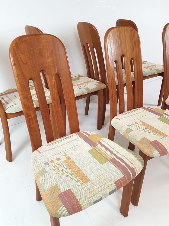 Image 1 of Chaises vintage Ansager Møbler 8 chaises design scandinave en teck