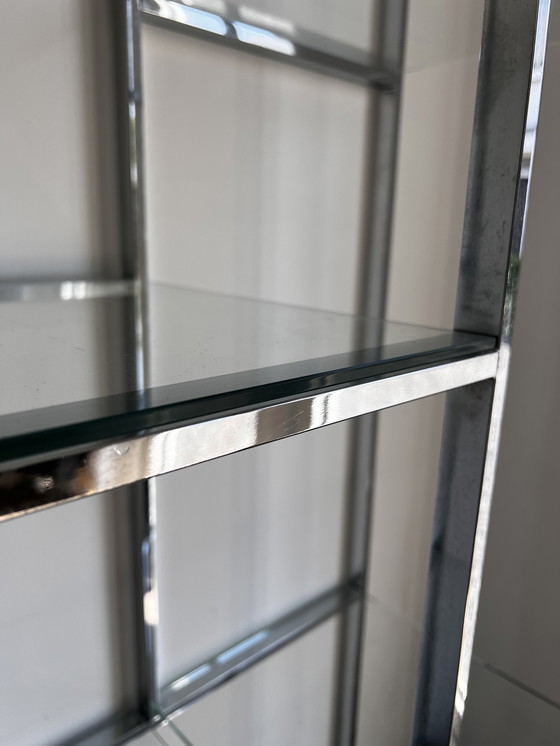 Image 1 of Mid - Century, Vintage Milo Baughman-Style Chrome Etagere / Display Shelf - Display Case Display case