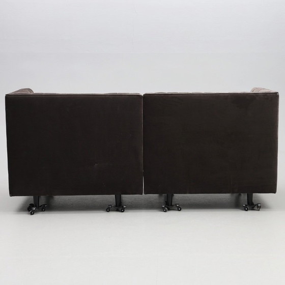 Image 1 of Divano modulare contemporaneo a 2 pezzi, rivestimento in velluto, look scandinavo profondo e rilassato