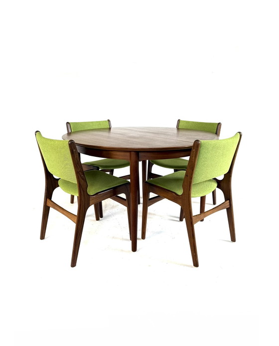 Image 1 of Vintage extendable Danish teak dining table, 1960s