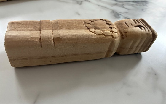 Image 1 of Two-tone mango wood totem statue