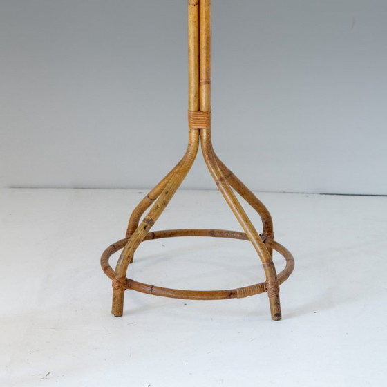 Image 1 of 1x Vintage gebogen bamboe kapstok, Franco Albini, Italië, jaren 1950