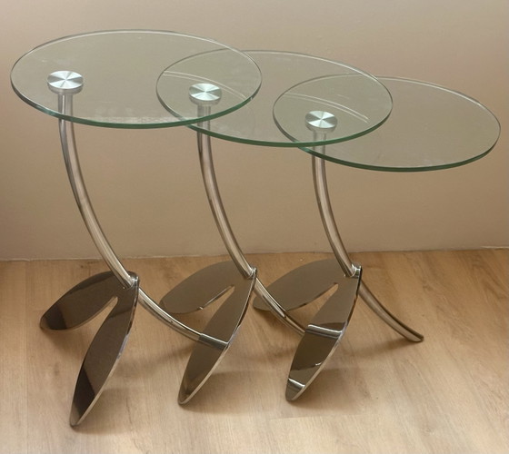 Image 1 of Ensemble complet de tables gigognes Metaform Papillon de Thomas Althaus