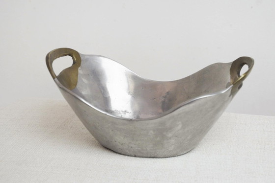 Ardisur Ciotola Anni '70 Spagnola Brutalista Alluminio Ottone Centrotavola Vintage – Ciotole, Aluminium (photo 6 of 10)