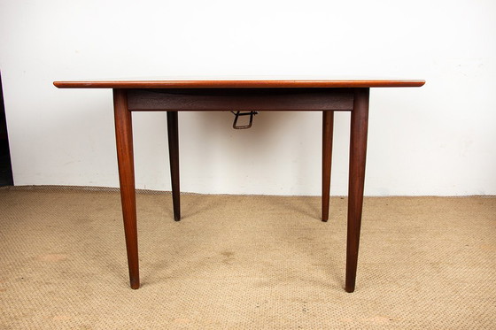 Image 1 of Very Large Danish extensible dining table, 260 cm, in teak by Henry Walter Klein for Bramin 1960.