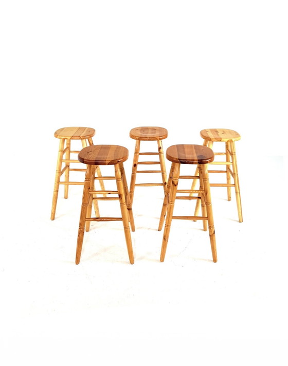 Image 1 of 5x vintage Brutalistische barkruk ‘60