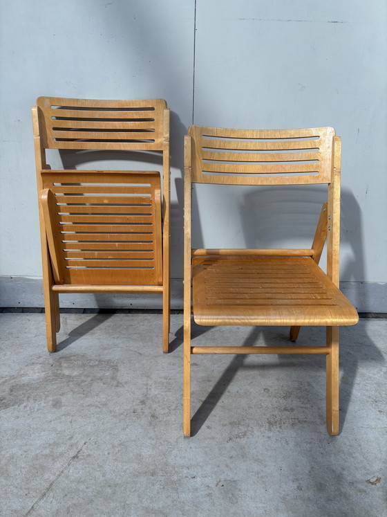 Image 1 of Sedie pieghevoli vintage IKEA in compensato “Nikolaus”