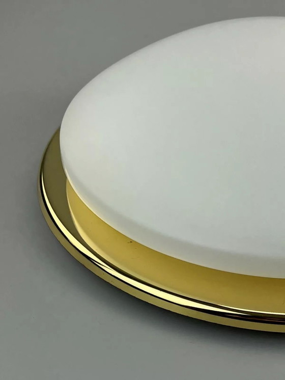 Image 1 of 60s 70s Hustadt lights Plafoniere ceiling lamp glass space age design