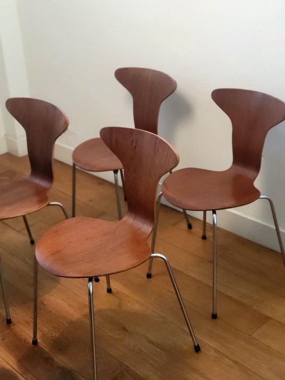 Image 1 of Set of 4 Mosquito chairs by Arne Jacobsen for Fritz Hansen