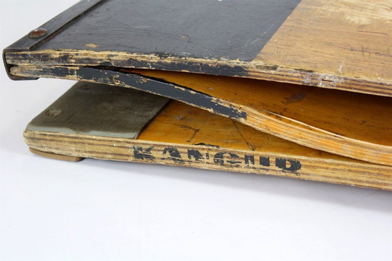 Image 1 of Cavallo da Ginnastica vintage in pelle con trampolino, anni '60, set di 2