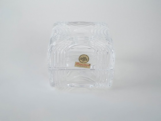 Image 1 of Boîte en cristal, verre au plomb, design italien, années 1970, fabricant : Primavera di Cristallo