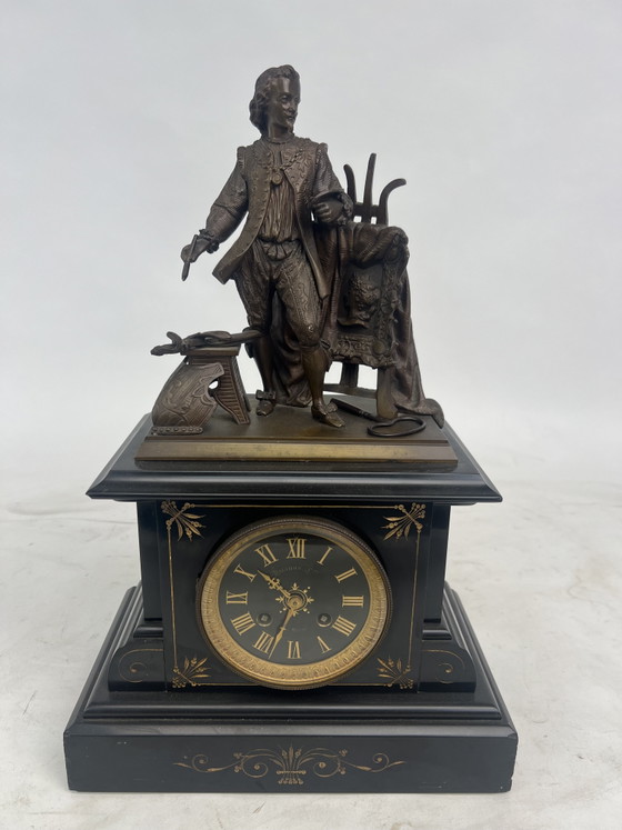 Image 1 of Ensemble de cheminée antique en trois parties « Dalibon Frères au Havre » ca. 1880-1890