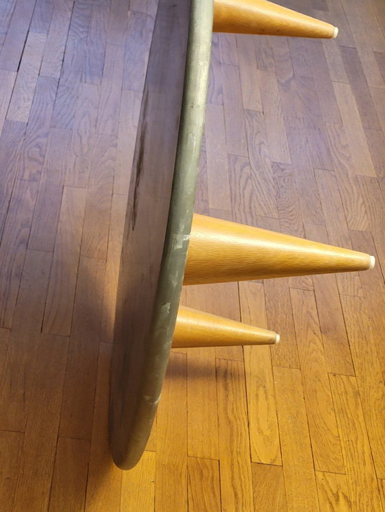 Image 1 of Mesa de centro redonda de Sir Terence Conran en zinc, 1997