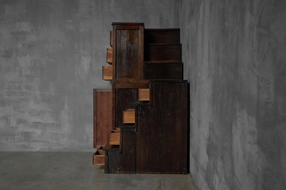 Image 1 of Kaidan Tansu Japanse trapkist, Japan, 19e eeuw