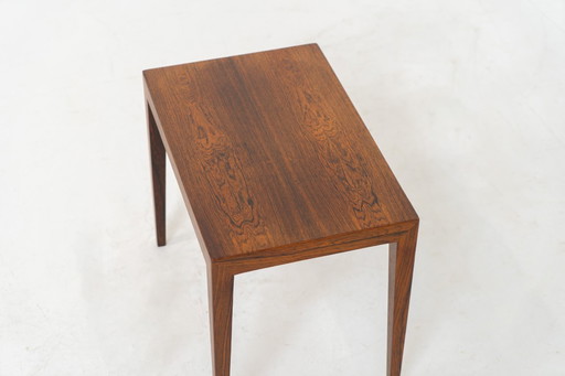 Tavolino in palissandro di Severin Hansen per Haslev Møbelfabrik (Danimarca, anni '60).