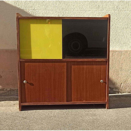 Image 1 of Vintage teak and glass display cabinet, 1960