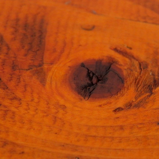 Image 1 of 2x fir wood stools in the style of the "Méribel" model by Charlotte Perriand, Italy, 1960s