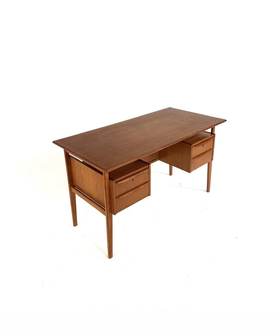 Image 1 of Scrivania vintage in teak, Gunnar Nielsen, Tibergaard anni '60