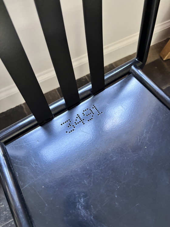 Set van 4 genummerde Robert Mallet Stevens stoelen (type 222) – Robert Mallet-Stevens, Eetkamerstoelen, Metal (photo 3 of 7)