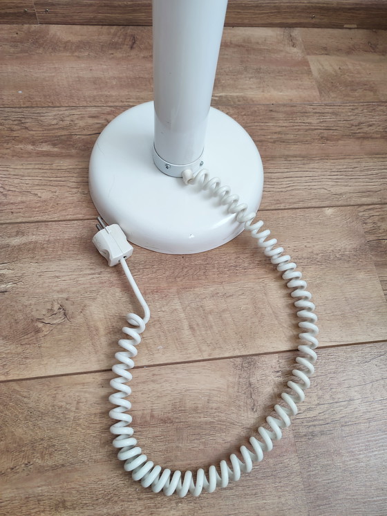 Image 1 of Lampadaire à tubes fluorescents blanc crème années 80