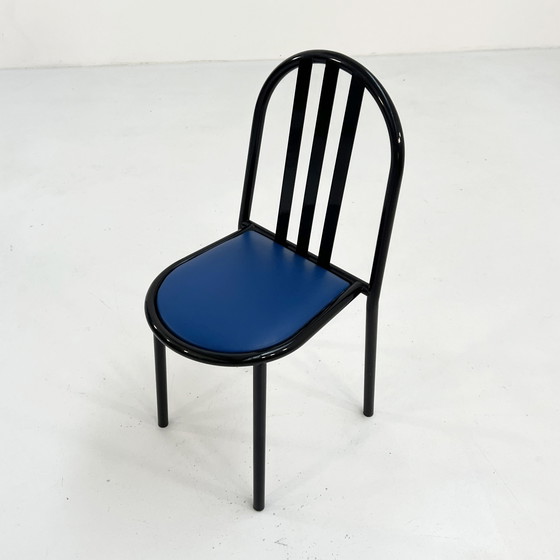 Image 1 of Blauw stoffen stoel No.222 van Robert Mallet-Stevens voor Pallucco Italia, 1980S