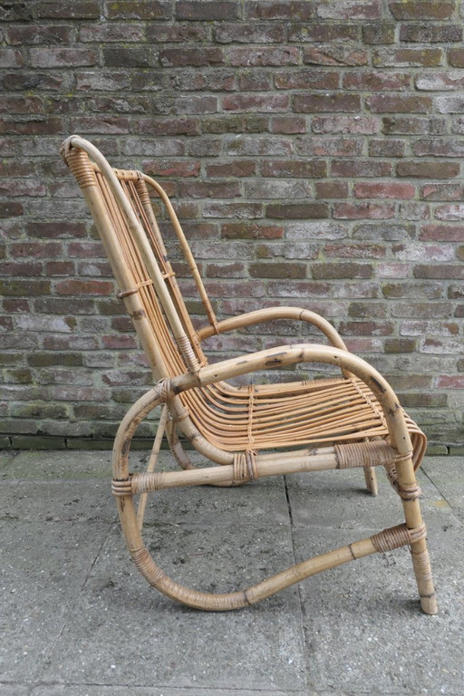 Sillón de ratán vintage – fauteuils, Rattan