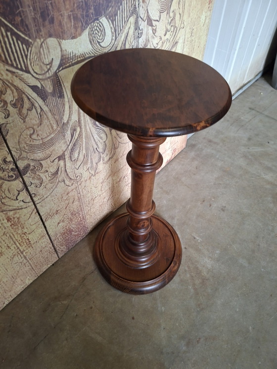 Image 1 of Antique Italian plant table, dimensions 27cm round and 62cm high.