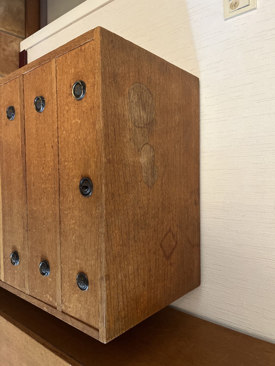 Image 1 of Vintage kastenset van teak fineer
