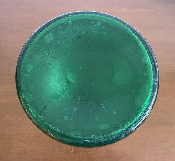 Image 1 of Kristalunie Maastricht - Vase bouteille vert bouteille de la série Antiqua, conçu par Max Verboeket