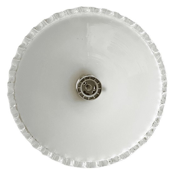 Lampada a sospensione vintage francese in vetro opalino bianco, anni '30 – Lampade a sospensione, Brass (photo 6 of 7)