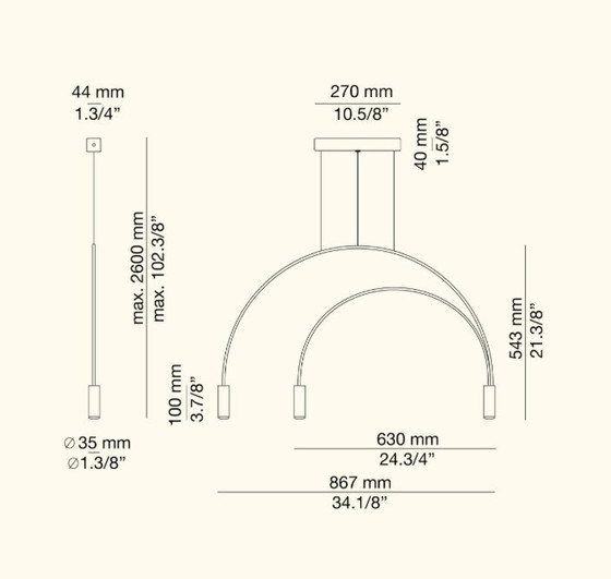 Image 1 of VOLTA - T-3536-W - 2700K Typ 3x665 Lumen