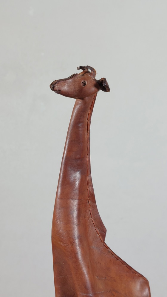 Image 1 of Decorazione origami Deru in pelle di giraffa vintage di metà secolo