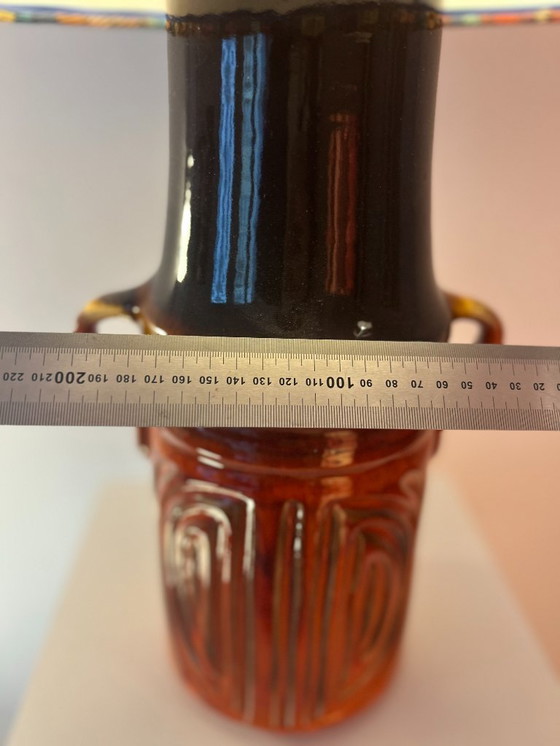 Image 1 of Large statement lamp made of AK ceramic floor vase (Alfred Klein) – West German Pottery