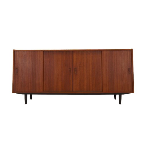 Credenza in teak, design danese, anni '70, prodotta in Danimarca