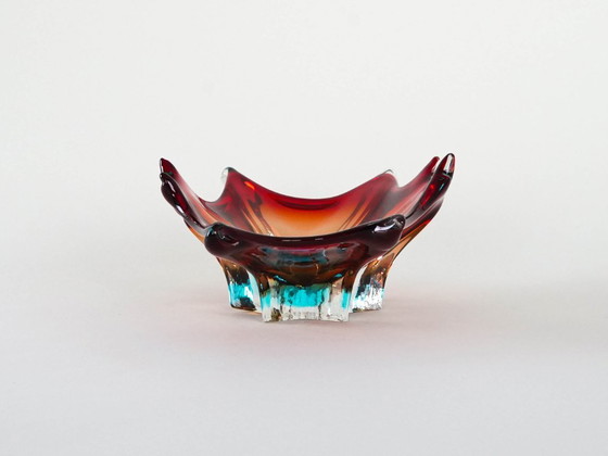Image 1 of Plat en verre de Murano, design italien, années 1970, fabrication : Italie
