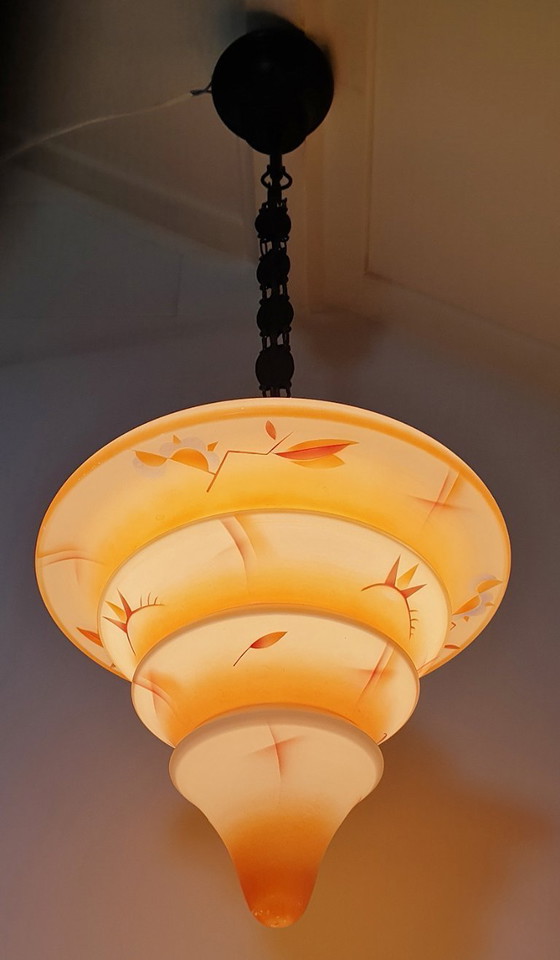 Image 1 of Unique Art Deco pendant lamp from the 1930s.